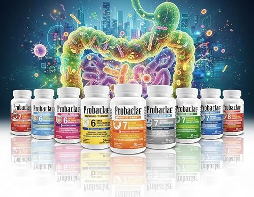 Miniatura 6 de Probióticos para adultos Salud intestinal diaria y apoyo inmunológico, alivia la hinchazón y apoya el equilibrio digestivo 60 cápsulas estables,