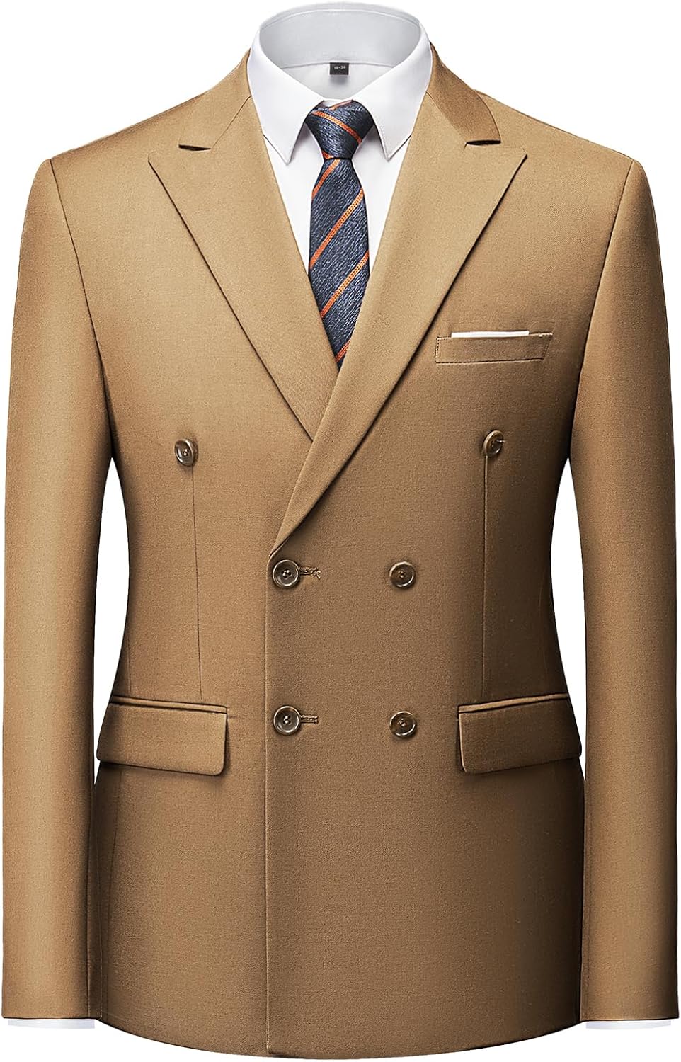 Mens Suits Slim Fit 2 Piece Double Breasted Blazer Tuxedo Suit Set for Men Casual Wedding Casual Business - Image 2