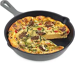 Zakarian by Dash Frigideira pequena de ferro fundido antiaderente de 23 cm, frigideira revestida de cerâmica de titânio, cinza