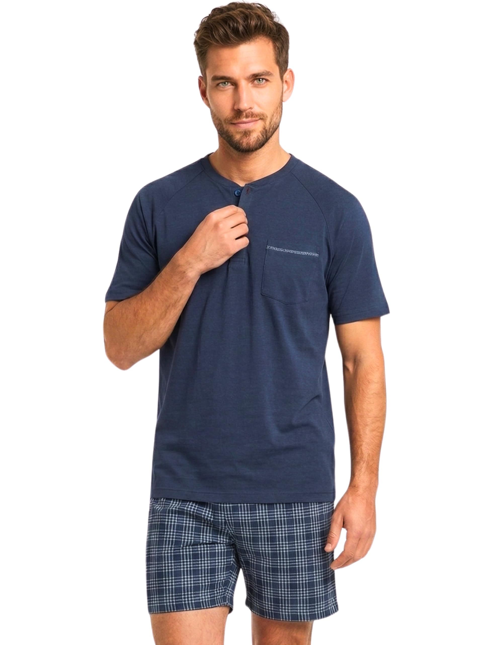 o-day Vanuè Pigiama Uomo Estivo 100% Cotone Traspirante Pigiama Corto Uomo Design Moderno M-XXL