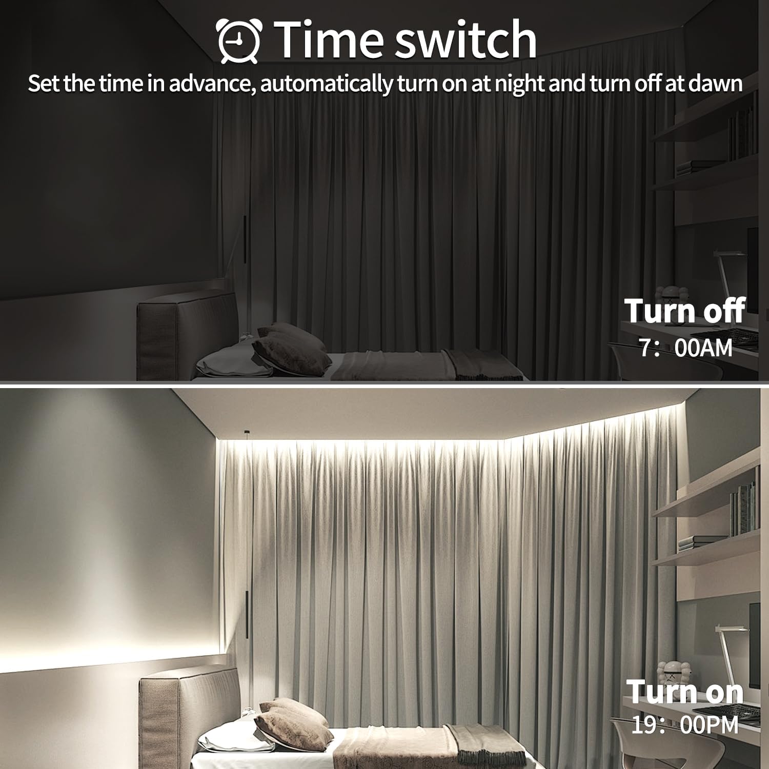 COB LED Strip Lights 50ft,6000K DC 24V Dimmable White Flexible LED Rope Lights for Bedroom,with Remote and app Control LED Lights Strip for Living Room, Shelf, Cabinet - Image 7