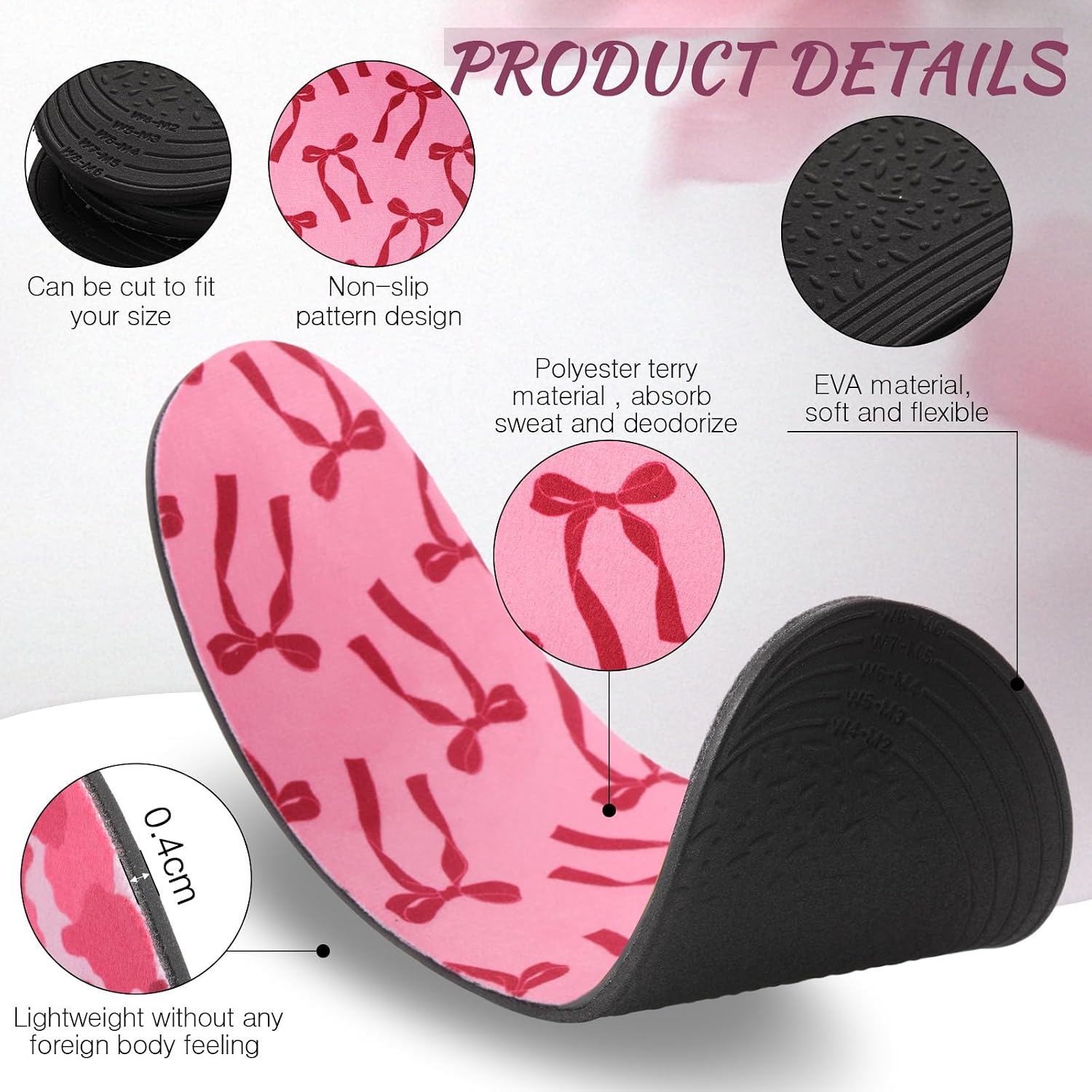 6 Pairs Shoe Insoles for Clog Garden Breathable Shoe Insoles Inserts No Show Socks for Women Men(Classic Pattern)