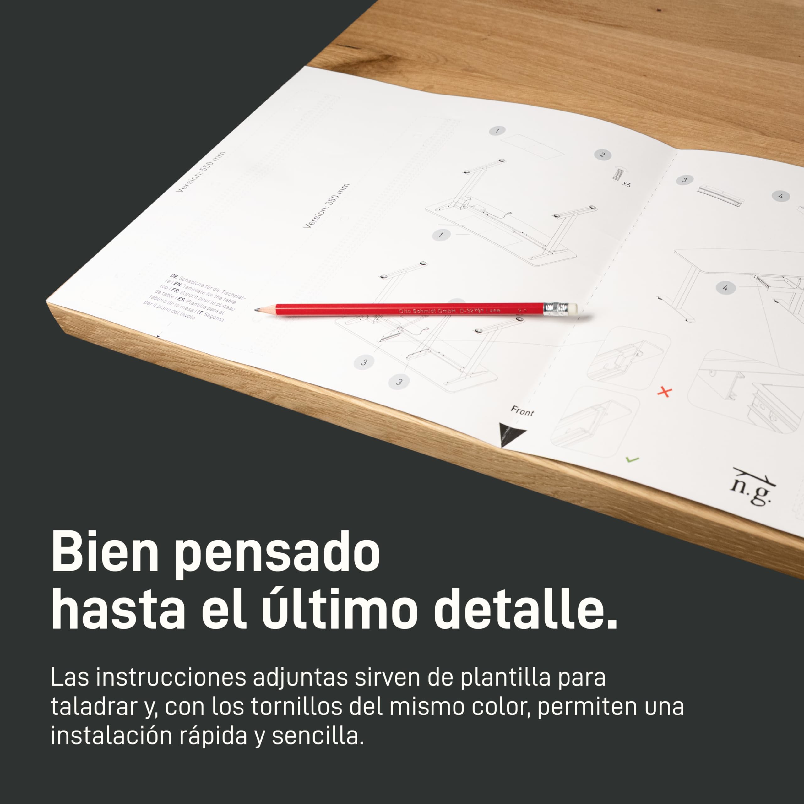 Natural Goods Berlin EXPERT - Cajón de metal negro con alfombrilla antideslizante - 55 x 25 x 5 cm - para debajo de la mesa o cajón