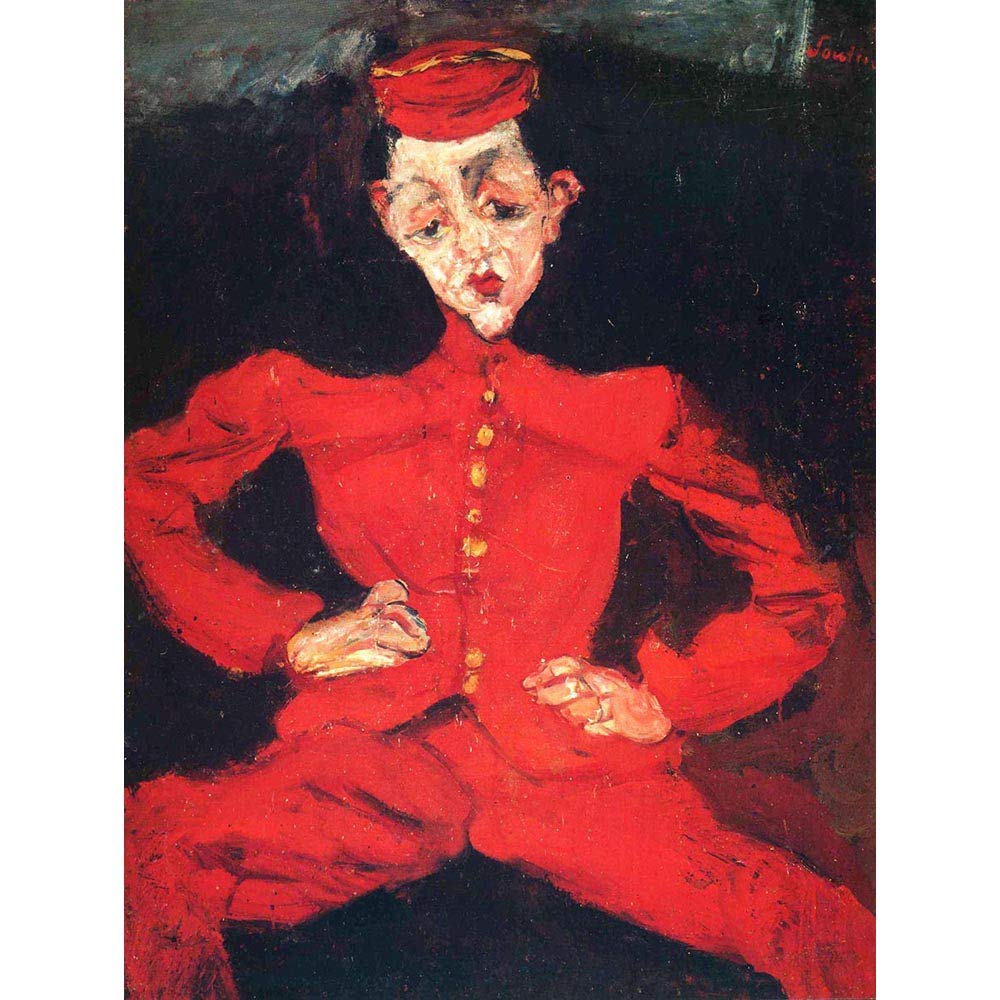 Wee Blue Coo Chaim Soutine Portrait Bell Hop Art Print Poster Wall Decor 12X16 Inch