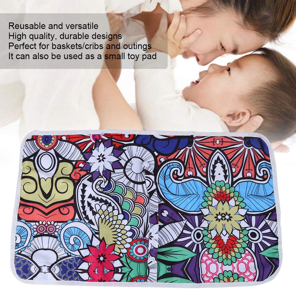 Portable Baby Changing Mat, Multifunctional Infant Urine Pad Waterproof Baby Underpad Household Travel Portable Underpad(#1) - Image 2