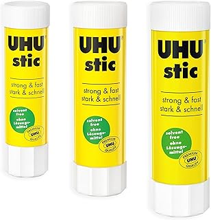 UHU Stic Glue Stick - Solvent Free - Clear Application - 8G/21G/40G - 1 ...