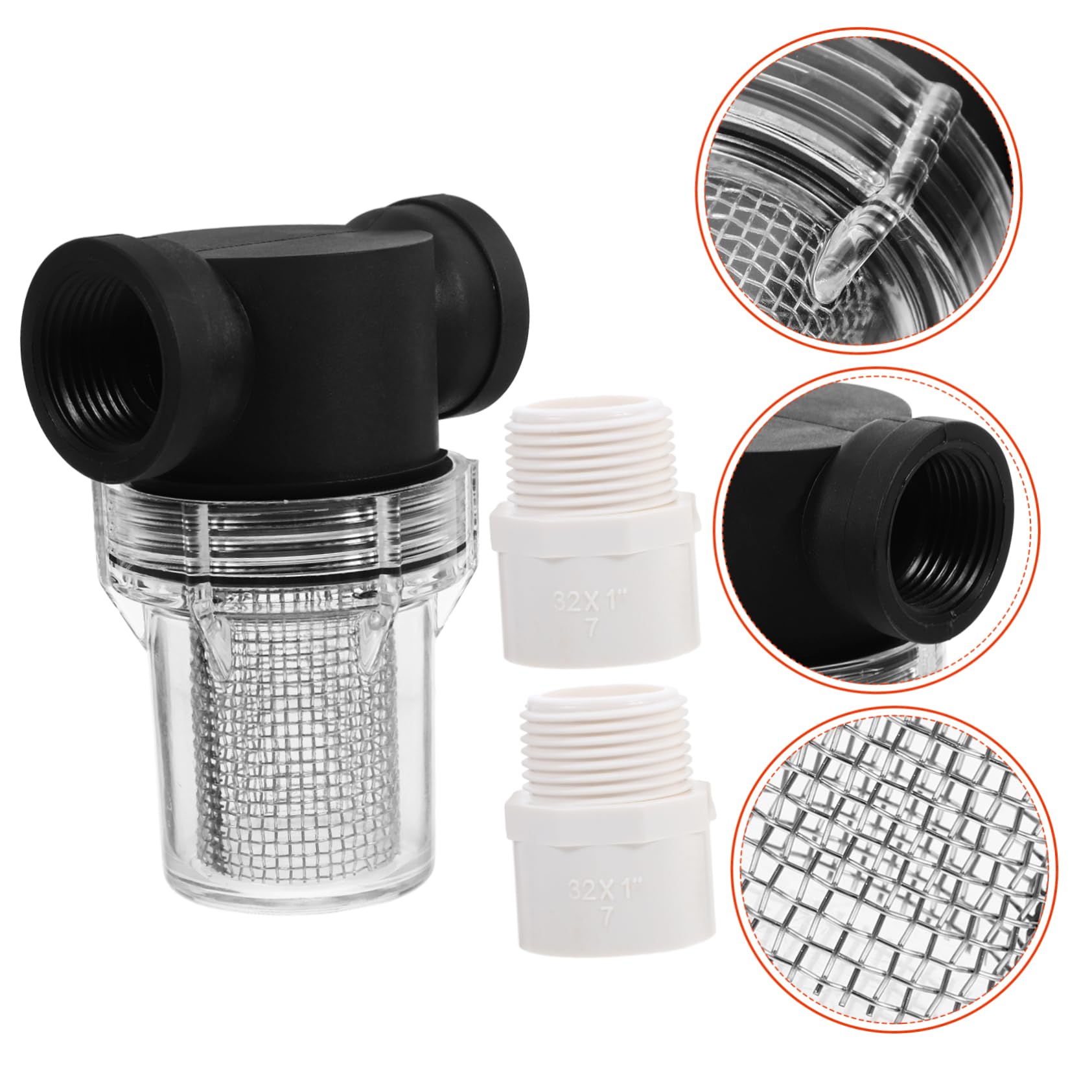 OUNONA 4 Pièces Filtre À Eau Filtres Purificateur D'Eau Filtre De Pipeline Système De Filtration D'Eau Purificateur D'Irrigation De Jardin Adoucisseur D'Eau Pour L'Eau Dure Filtre De