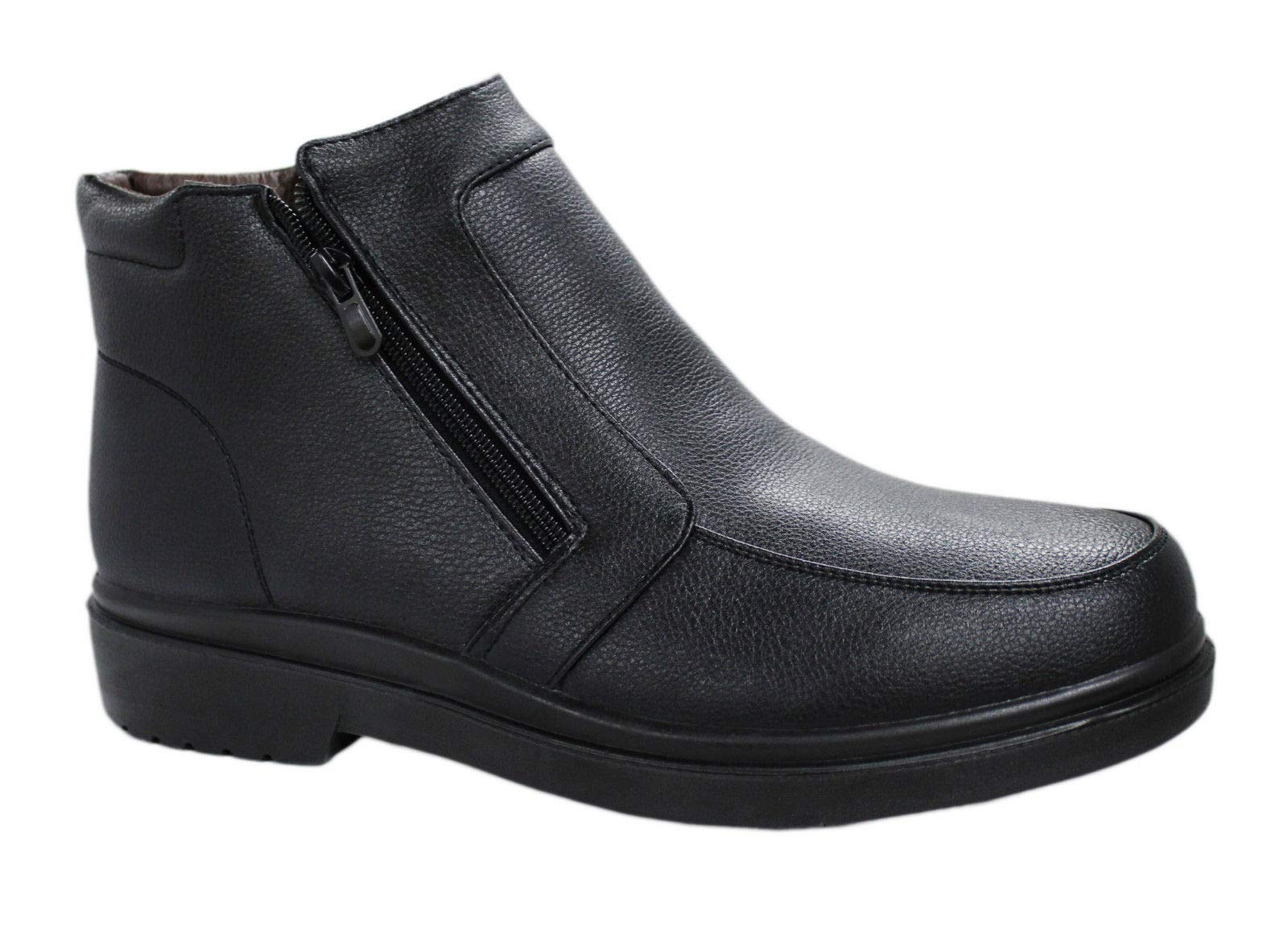 Evoga Scarpe stivaletti uomo invernali Chelsea termiche con pelliccia interna