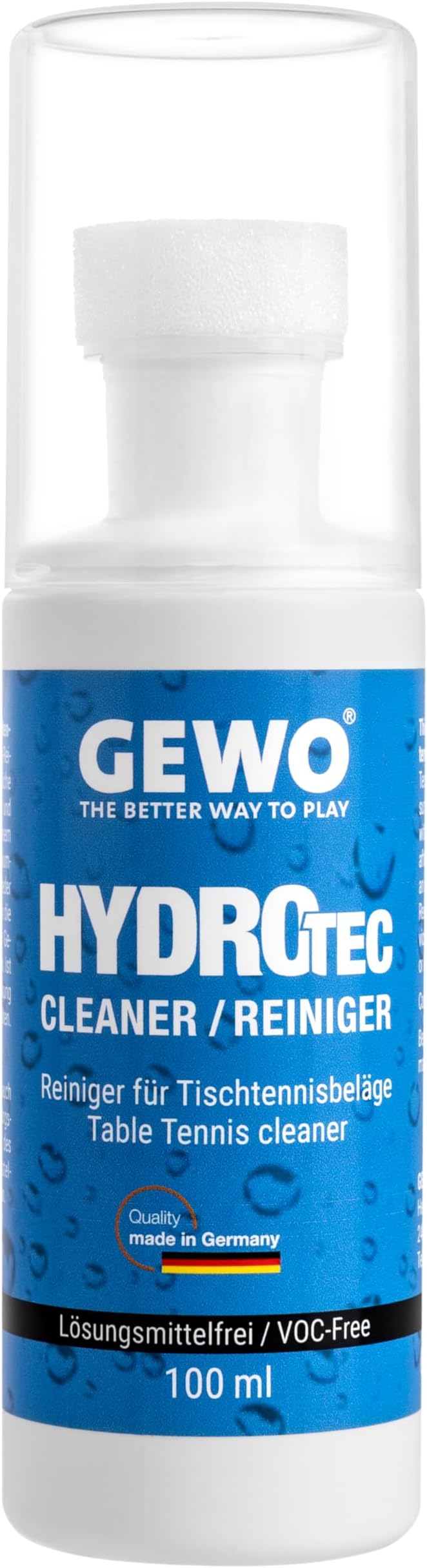 GEWO Hydro Tec Table Tennis Rubber Cleaner with Sponge 100 ml