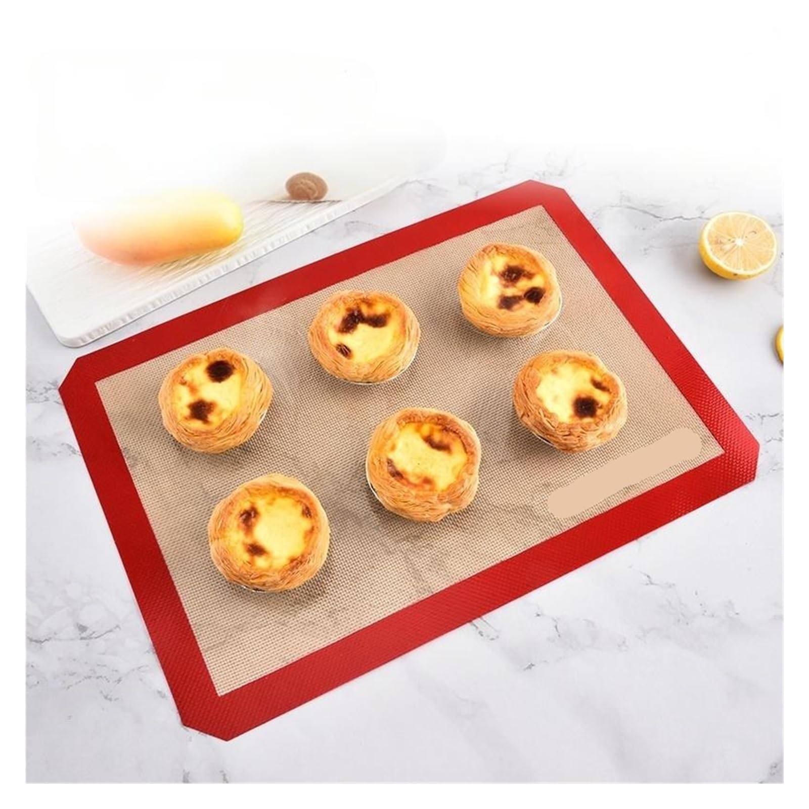 Tapis silicone macarons Lot de 5 tapis cuisson en silicone haute température antiadhésifs fibre verre for macarons, outil cuisine(Gray 5-Piece Set)