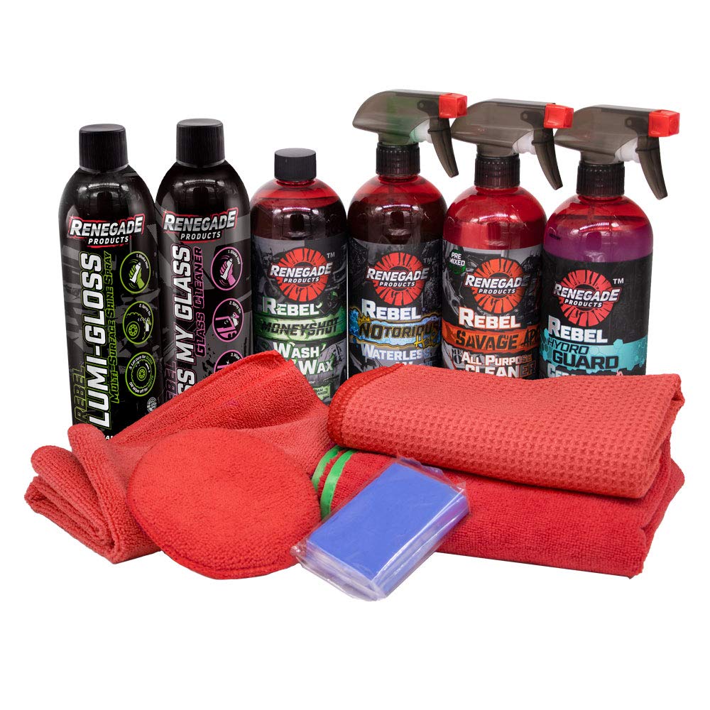 Renegade Products Cars & Coffee Car Enthusiast Complete Automotive Detailing Kit