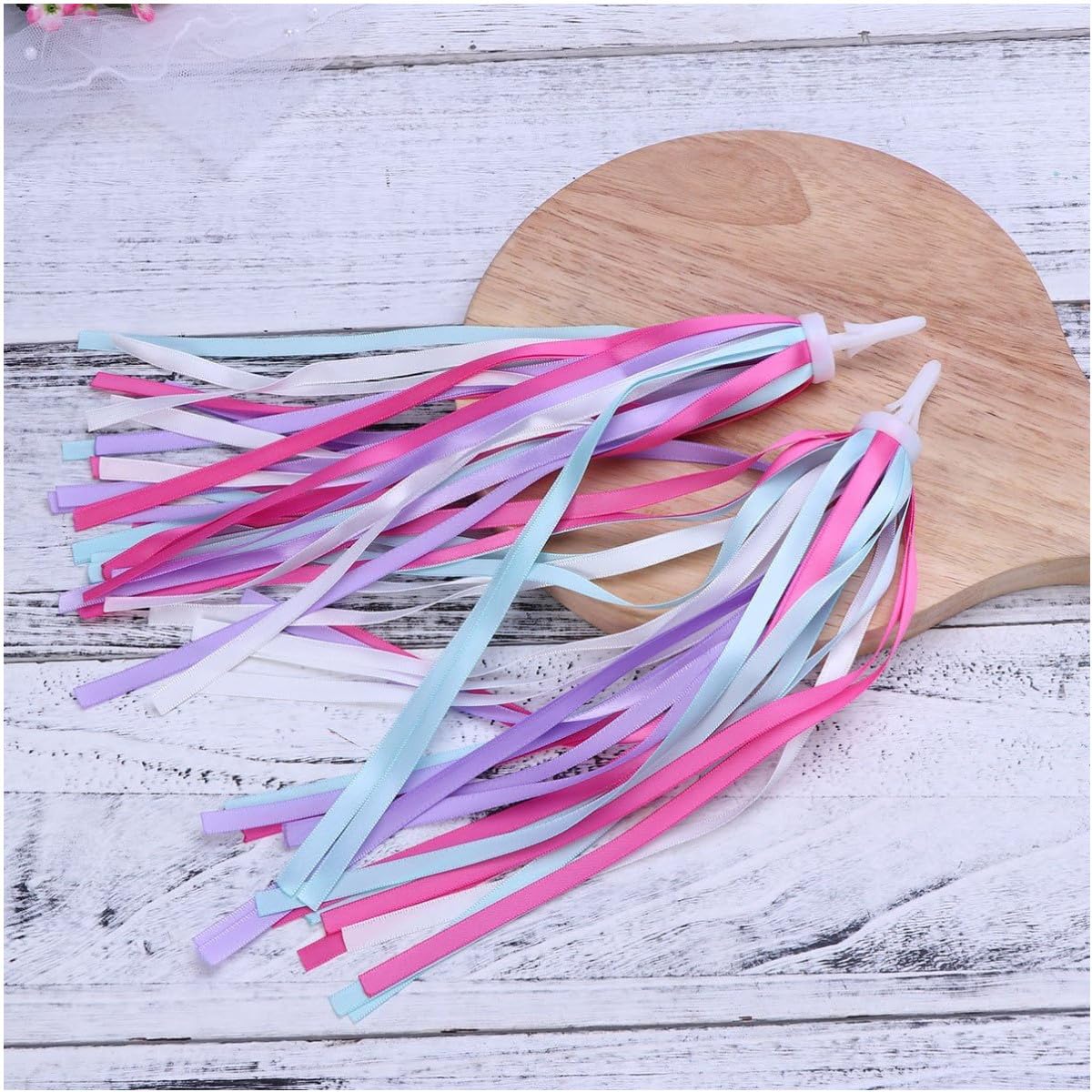 OHREN 2 Paires Streamers Guidon Vélo - Rubans à Glands Colorés Pour Enfants, Décoration Trottinette Et Tricycle