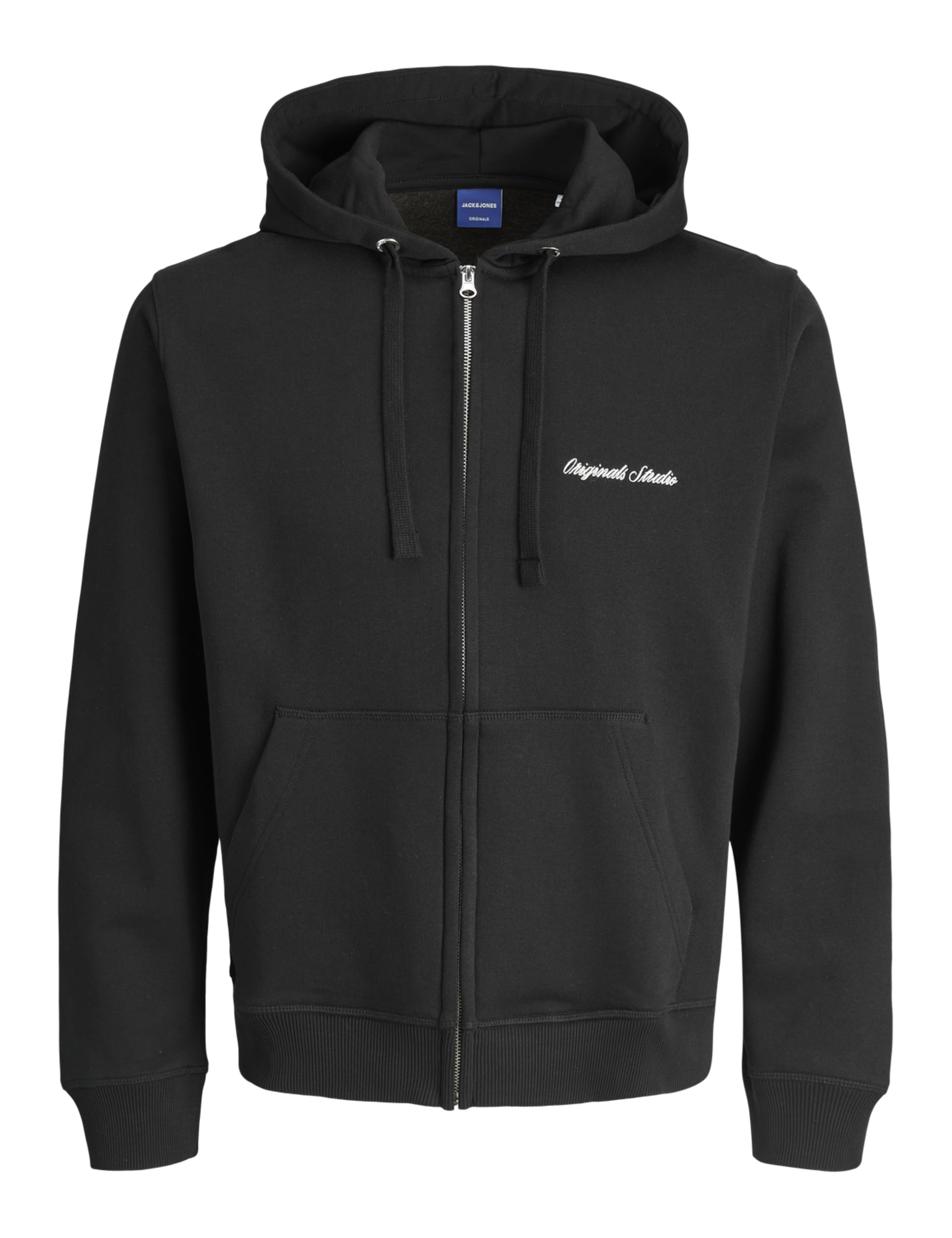 JACK & JONES Jornorrebro Emb Sweat Zip Hood Noos męski, czarny, M