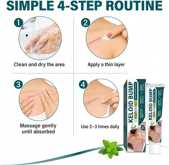 Scar Cream & Silicone Scar Gel, Medical Grade Formula to Soften, Flatten and Fade Appearance of Scars, Fast-Drying & Non-Sticky Advanced Scar Management, 20g