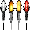 Kinstecks 4PCS Motorcycle Indicators Flowing Turn Signal Lights Motorbike Turning Indicators Daytime Running Lights Taillight