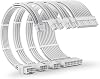 AsiaHorse 12VHPWR Cable Extension Kit, 16AWG Pcie 5.0 PSU Cable Extension Kit Soft Braided 16PIN to 16PIN Cable Kit, 24pin ATX 44pin EPS 124pin 30CM Length with Cable Combs White