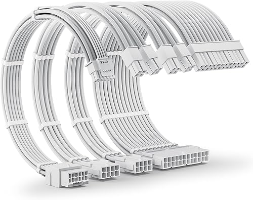 Kit de cables de extensión PSU AsiaHorse 12VHPWR para serie RTX 50/40, kit de extensión de cable Pcie 5.0 de 16AWG, cable trenzado suave de 16 pines