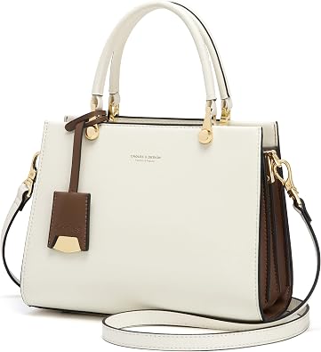 Cnoles Handbags for Women Fashion Leather Tote Shoulder Bags Satchel Purse | Genuine Leather And Microfiber Leather, Shoulder Satchel bag, Adjustable Crossbody Strap, Ideal Gift for Work, Travel & Daily