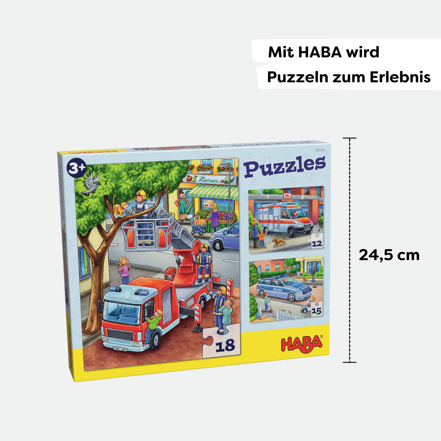 Puzzles Polizei, Feuerwehr & Co. 3 Motive