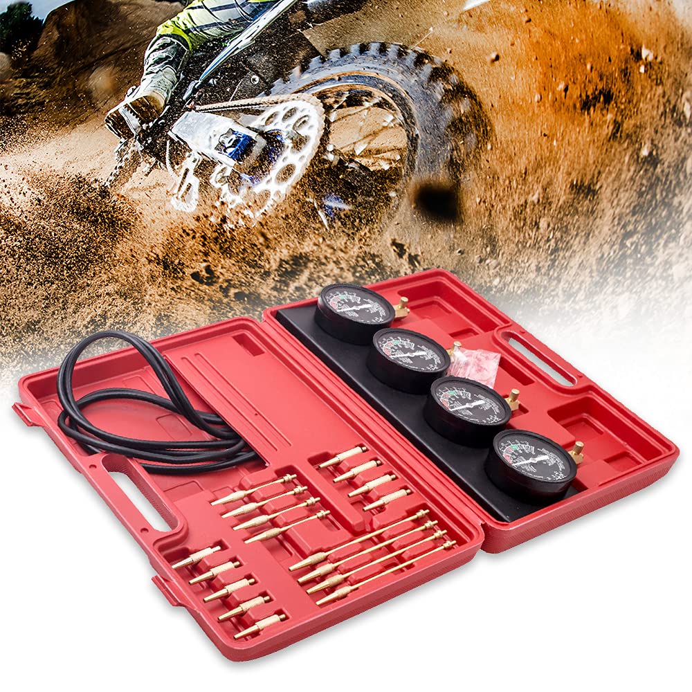 maXpeedingrods Motorrad 4 Vergaser Synchrontester 4 Synchronuhren Synchrontestgerät einstellen