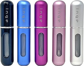 Inge Perfume Atomiser Bottles Perfume Atomisers Refillable Travel Size Perfume Travel Bottle Pack of 5