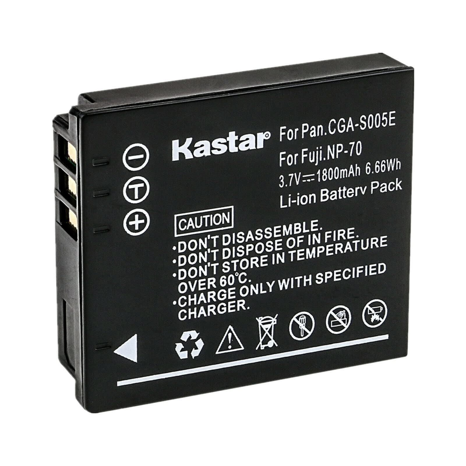 Kastar Pack Cga S005 Battery Replacement For Panasonic Lumix