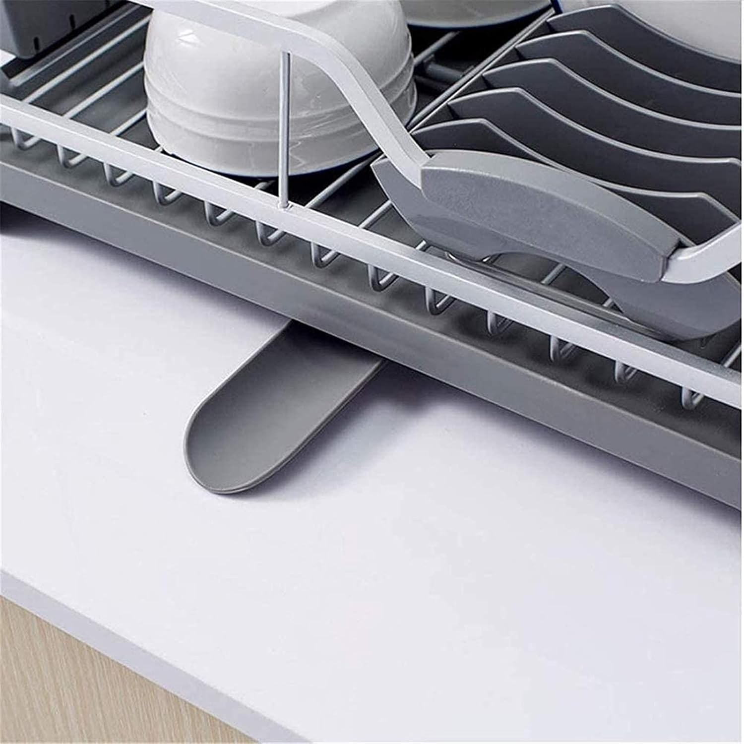 Dish Drying Rack Kitchen Drain Dish Rack with Expandable Sink Dish Rack Racks Holders Dish Drainers for Kitchen Dining Room Counter Organizer