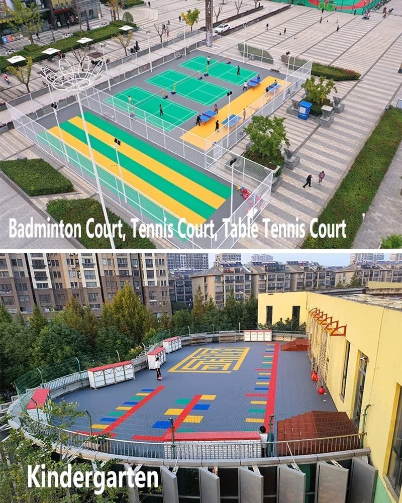 防水モジュラーインターロッキングフロアタイル、学校/幼稚園/遊園地に最適(Blue)