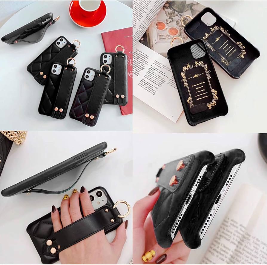 Amazon.co.jp: iPhoneケース ベルト付き キルティング ハンドベルト