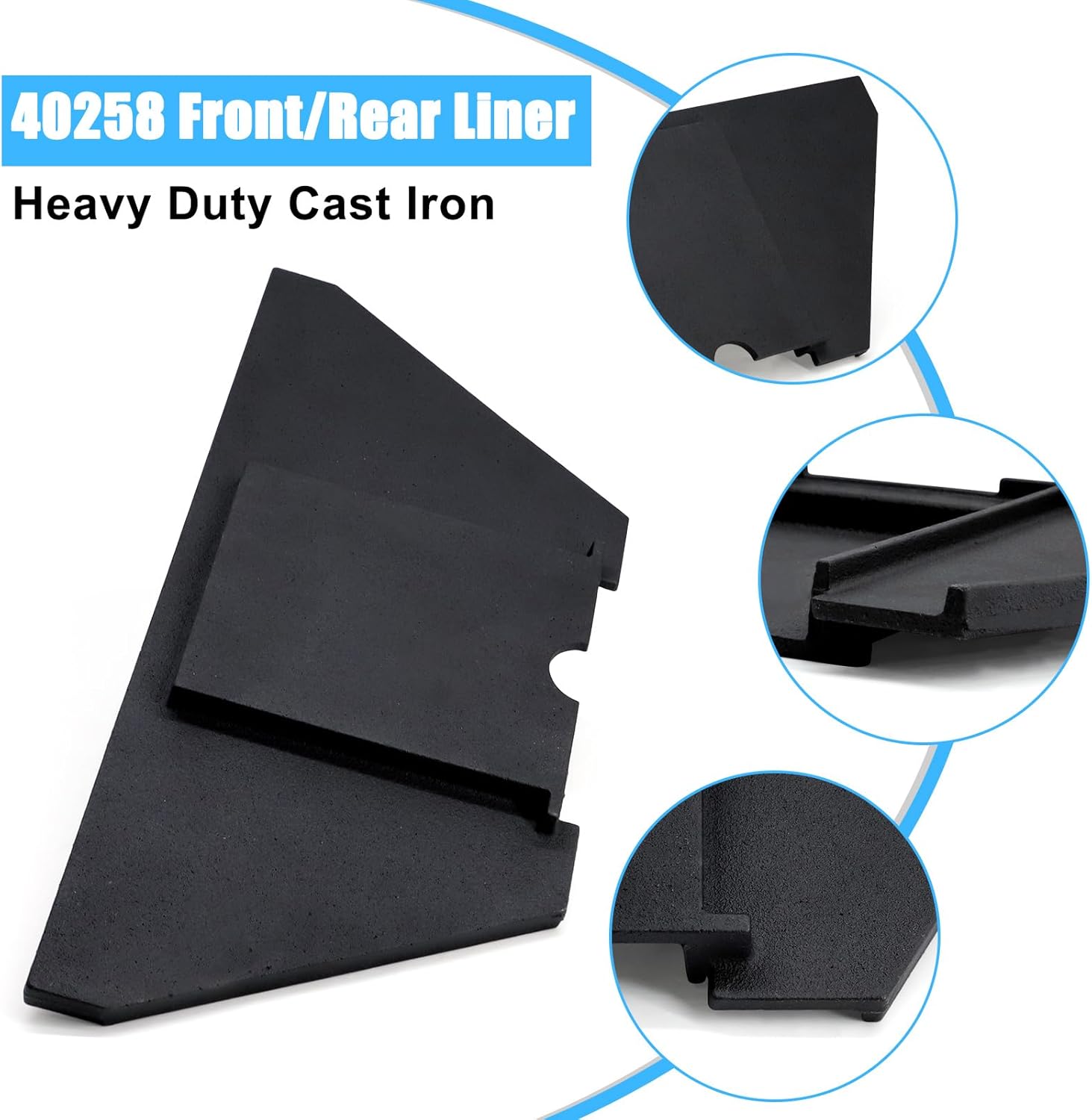 Adviace 40258 Rear Liner for US Stove Hot Blast Hotblast 1557M 1500 Wood Stove Furnace & Vogelzang Norseman 2500 Wood Coal Furnaces, 40258 Cast Iron Rear Liner for US Stove Company