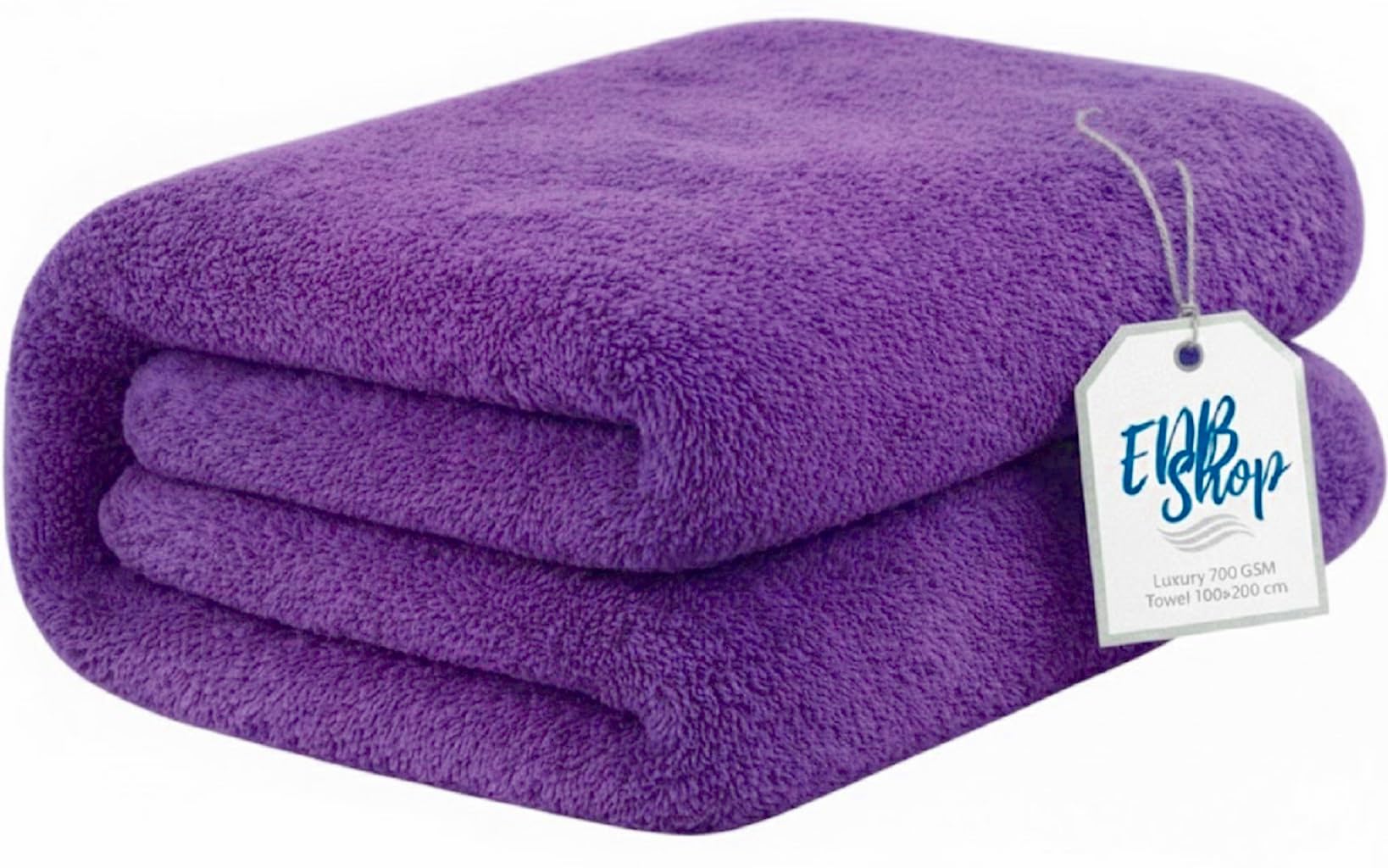 EDB Super Jumbo Big Bath Sheet Extra Large 100x200cm Super Soft 100% Egyptian Cotton Body Wrap Hotel Quality Luxury Towels 700-GSM (Purple)