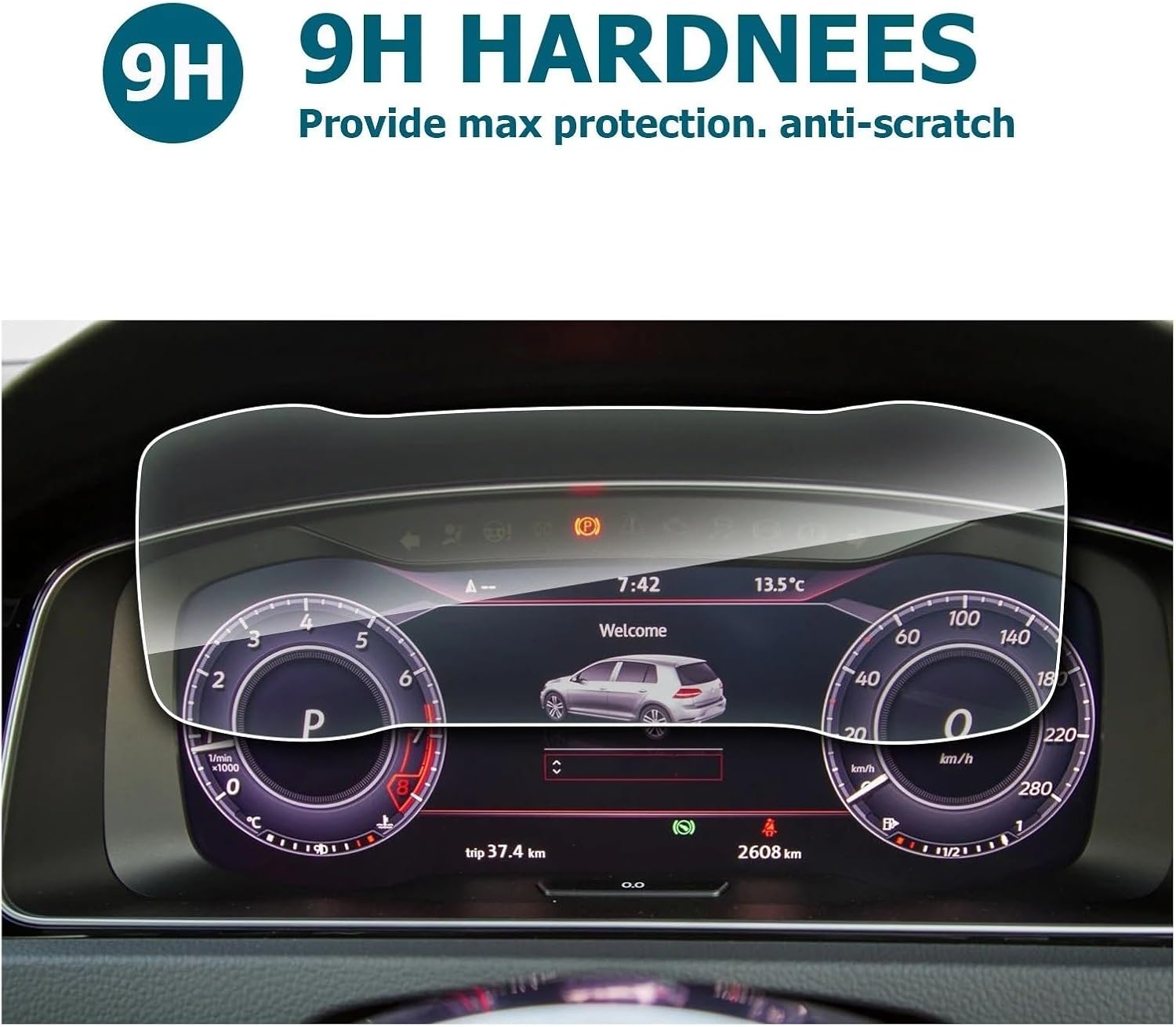 GPSナビゲーションフィルム 12.3 インチ車の液晶計器スクリーンプロテクター 用ゴルフ 7 GTD 用 GTI 用 GTE 20