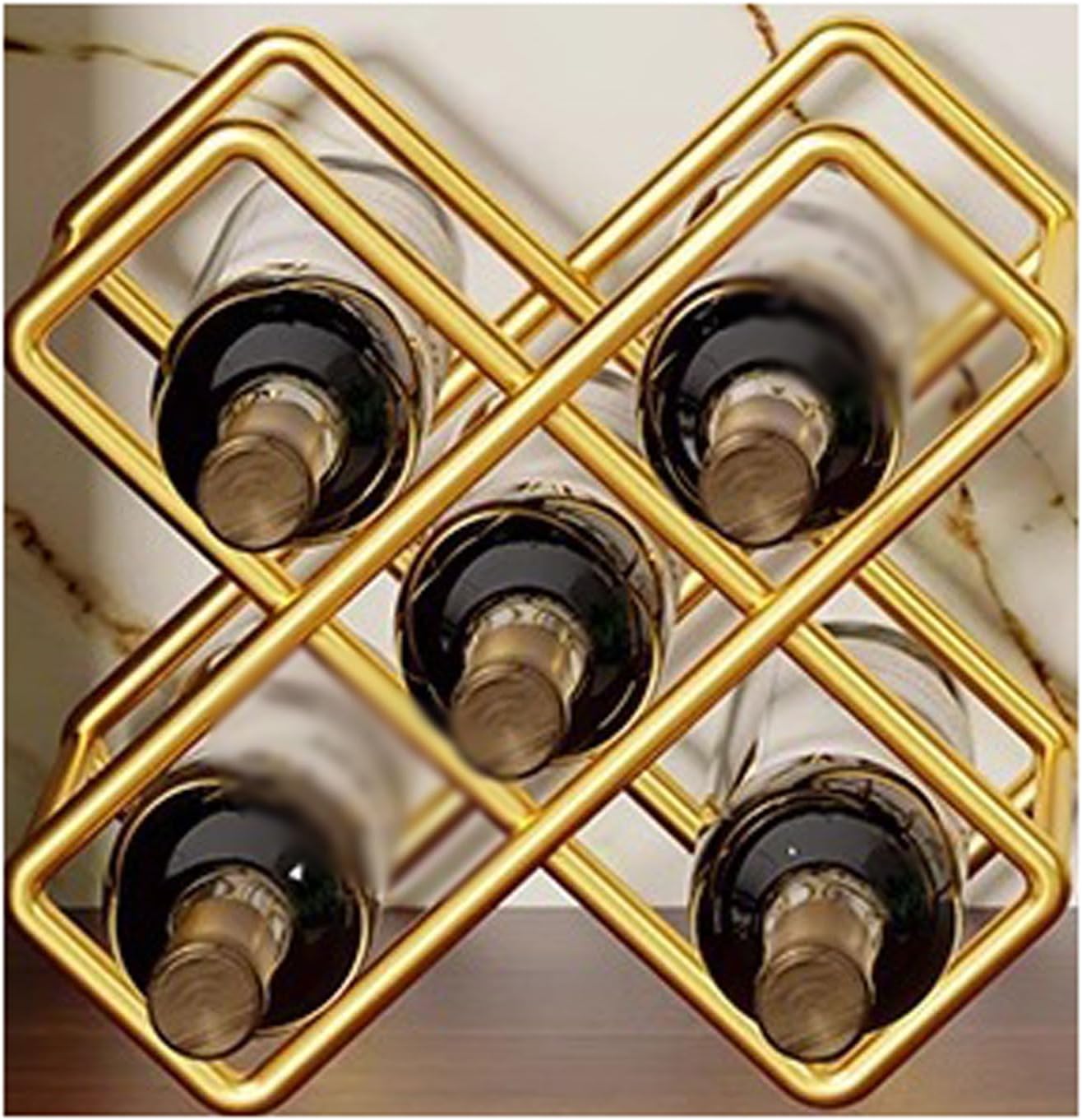 Estante para Vinos Geométrico de Metal para Mostrador