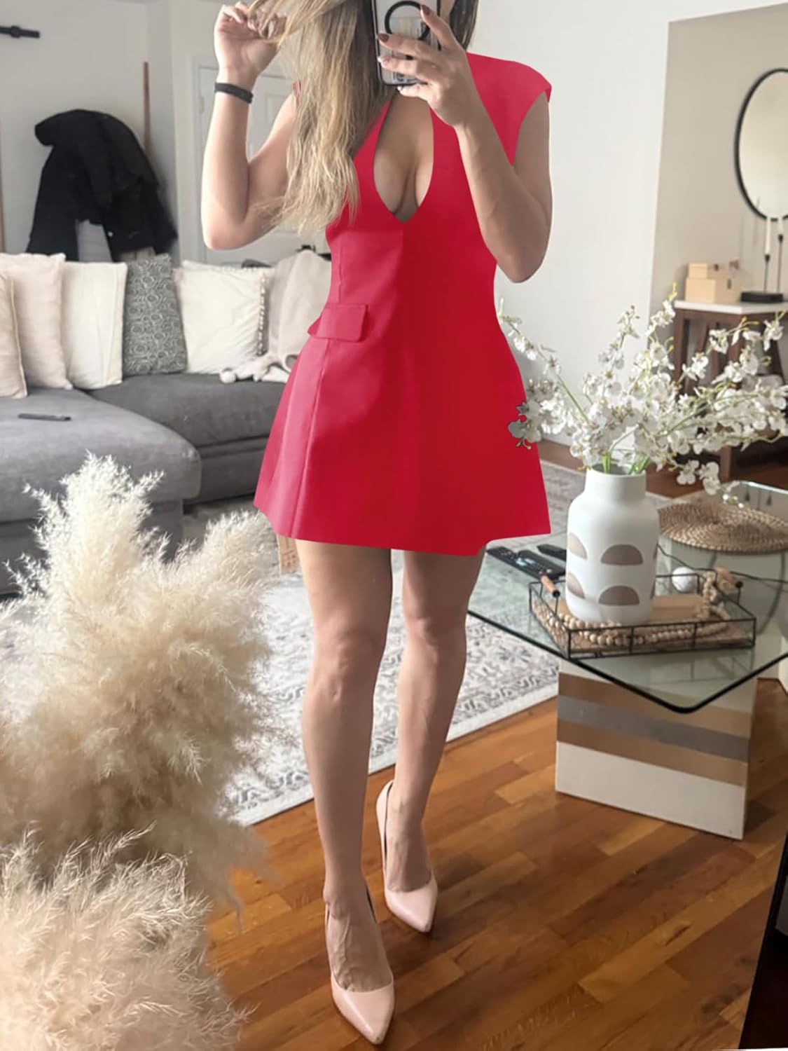 Cicy Bell Womens Sexy Deep V Neck Party Mini Dress Summer Cocktail Club A-line Going Out Birthday Dresses - Image 6