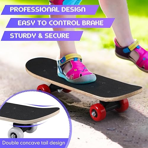 Vista 43 de Honoson Juego de 7 piezas de monopatín para niños pequeños, rodilleras, coderas, muñequeras