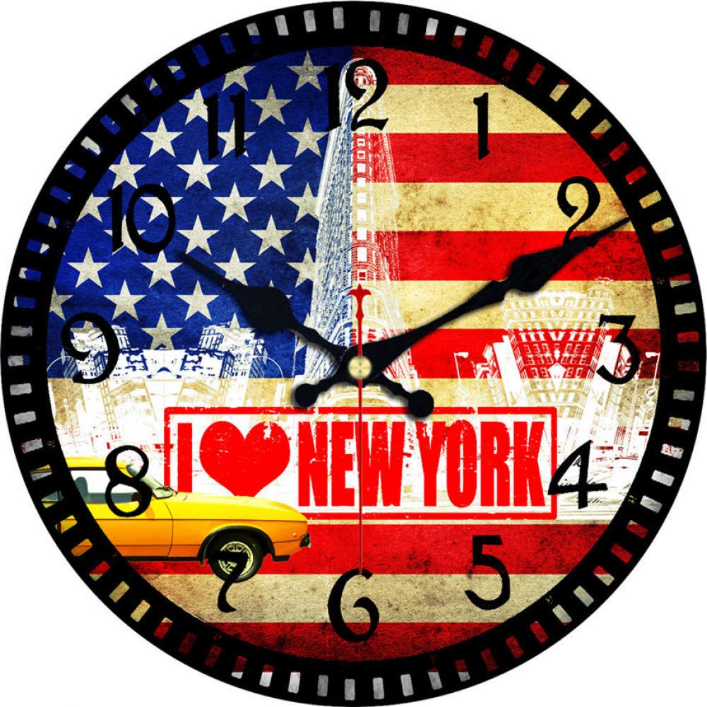 Wall Clock Shabby Chic Clock Vintage Wall Clock Wall Hanging Home Decoration Round Wall Clock