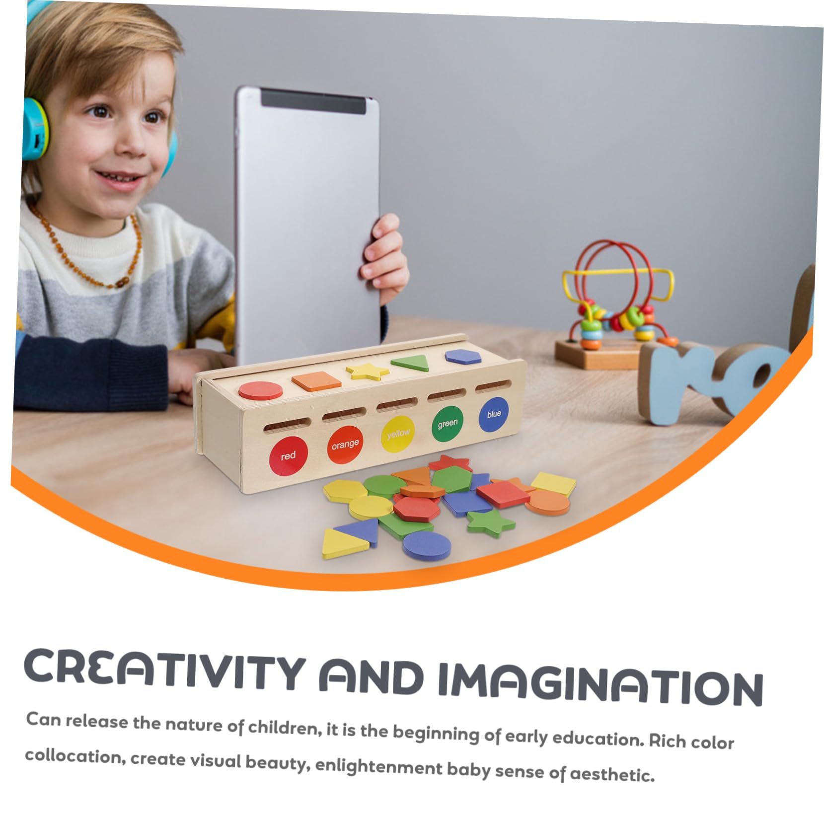 Juego de Clasificación de Madera Colores para Niños, Juguete Sensorial para Desarrollo Temprano y Aprendizaje