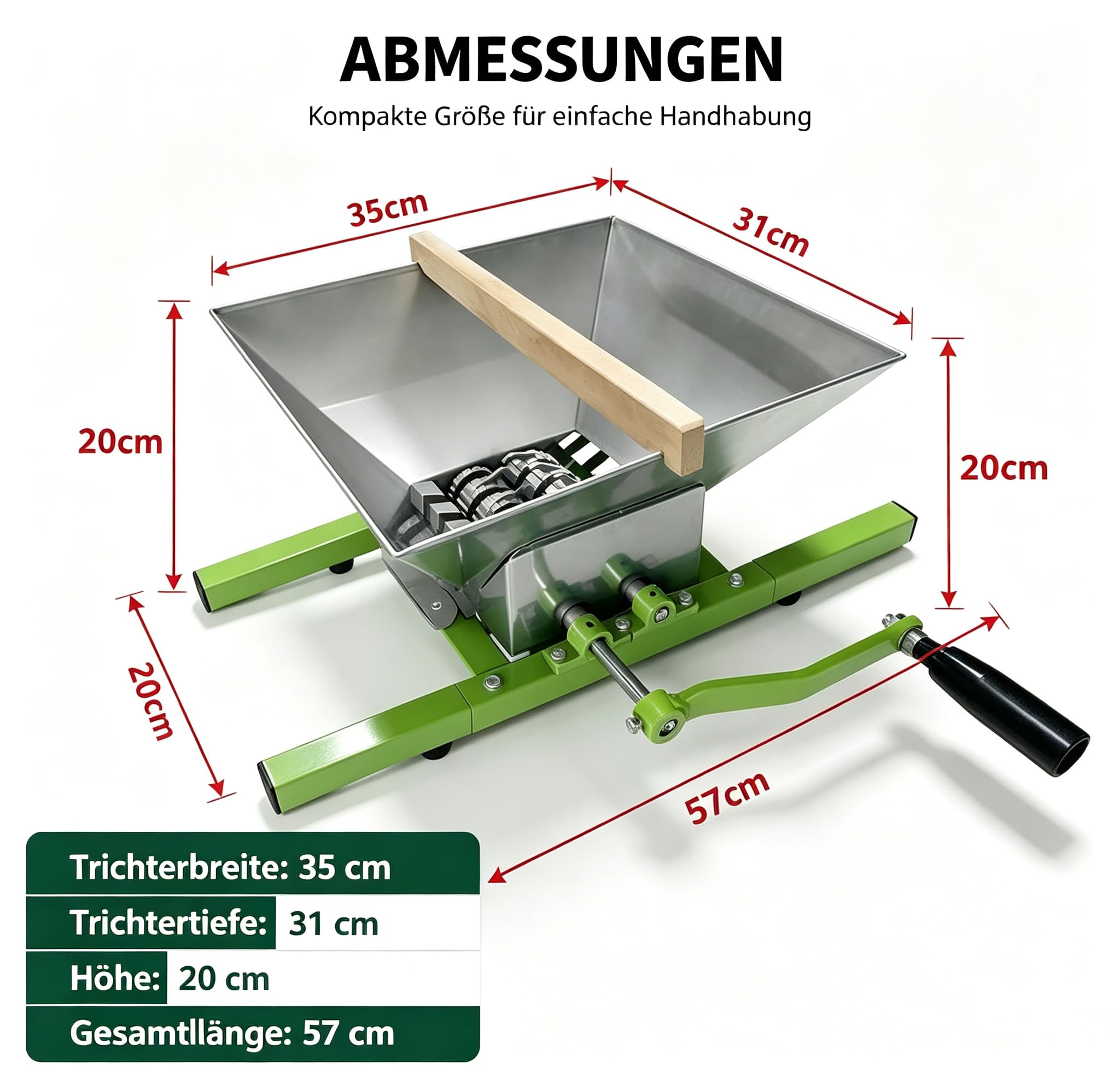 UISEBRT 7L Obstmühle Traubenmühle Apfelpresse & 12L Obstpresse Weinpresse Saftpresse Mechanisch mit Pressentuch