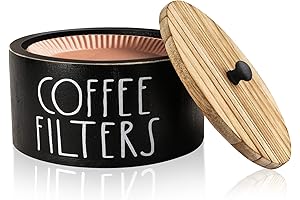 Rustic Coffee Filter Storage Container: A Functional and Stylish Solution for Your Coffee Bar
