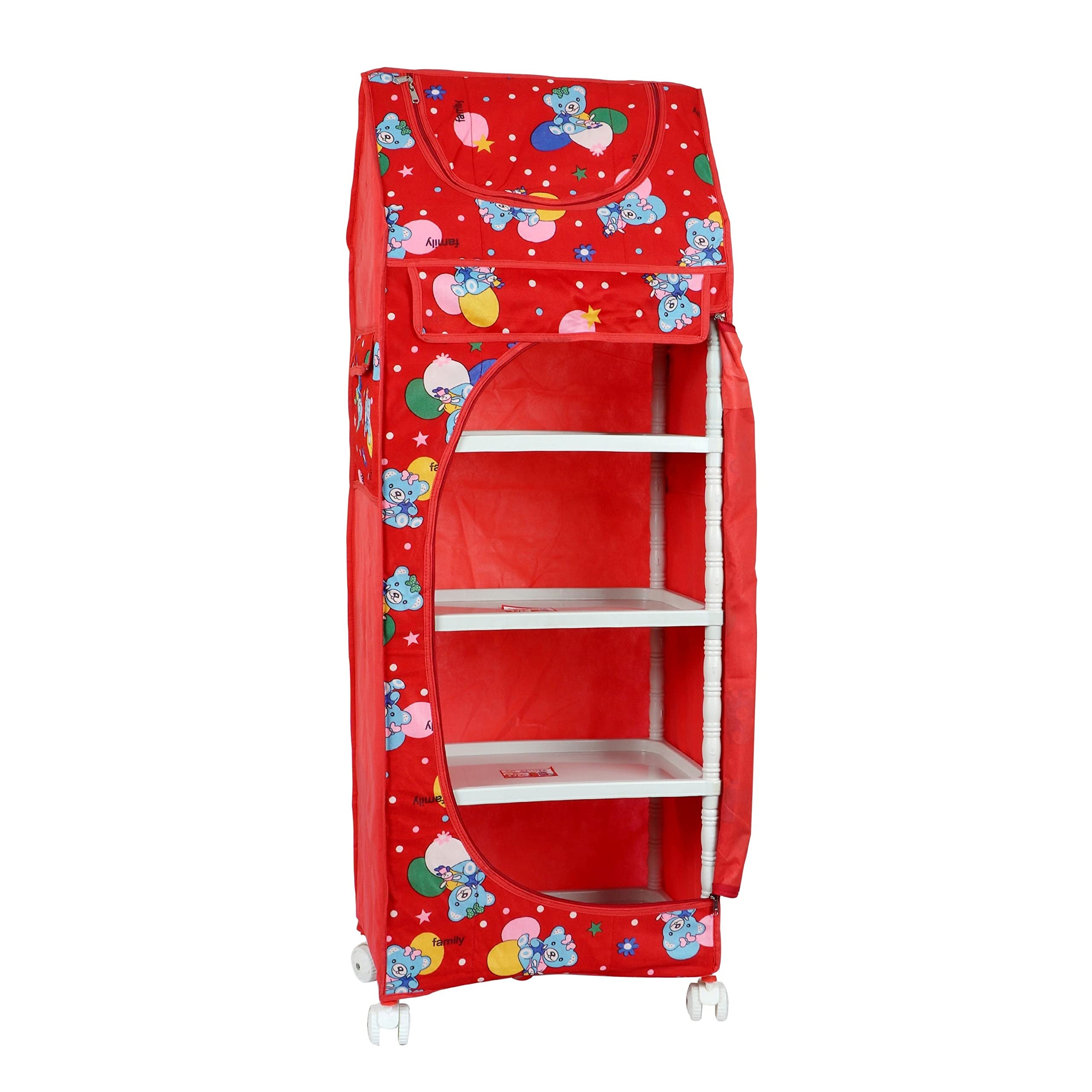 BABY JOYS 5 Shelve (Unbreakable Material) Multipurpose Baby - Red(Plastic)