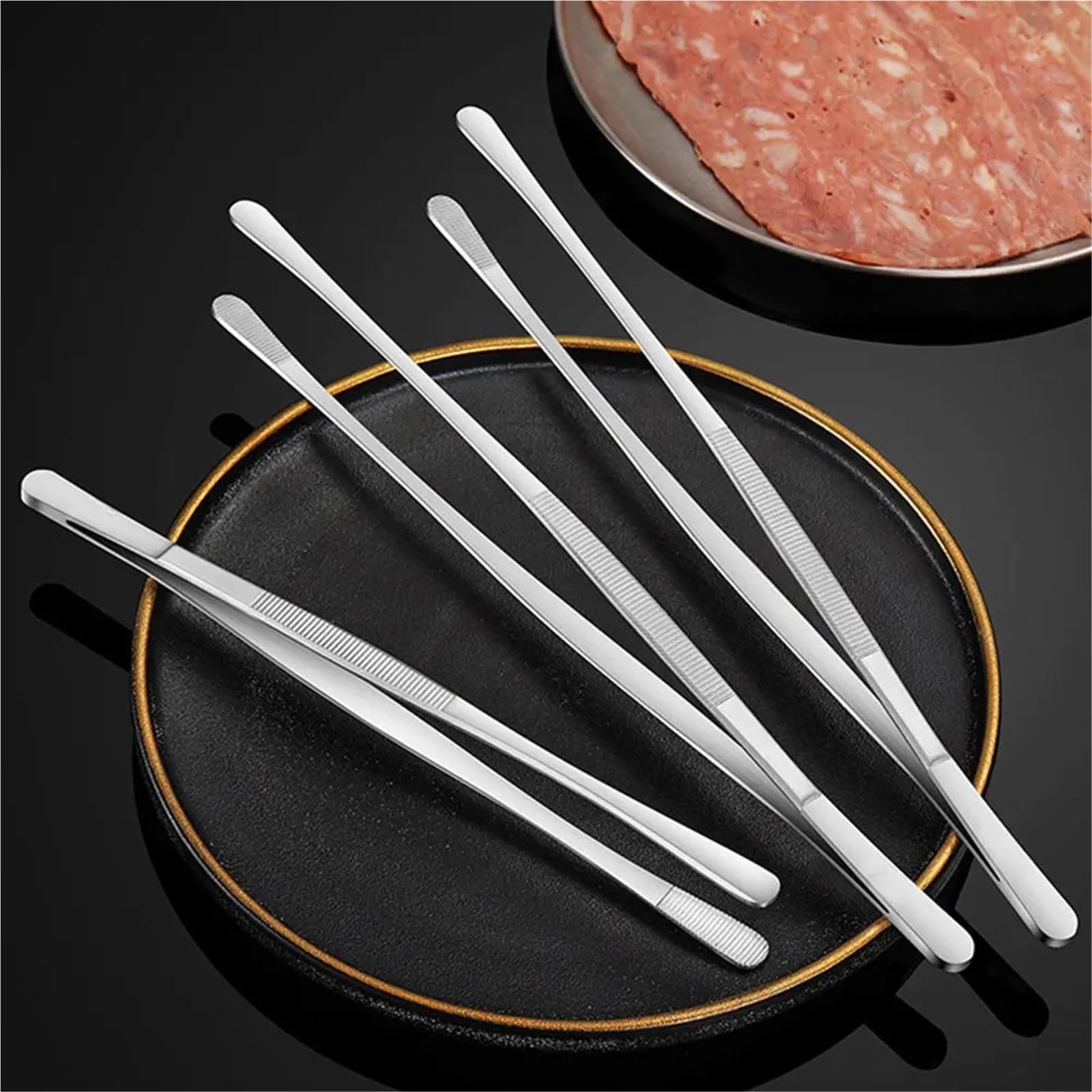 5 Stück Edelstahl-Lebensmittelzange Für Kochen