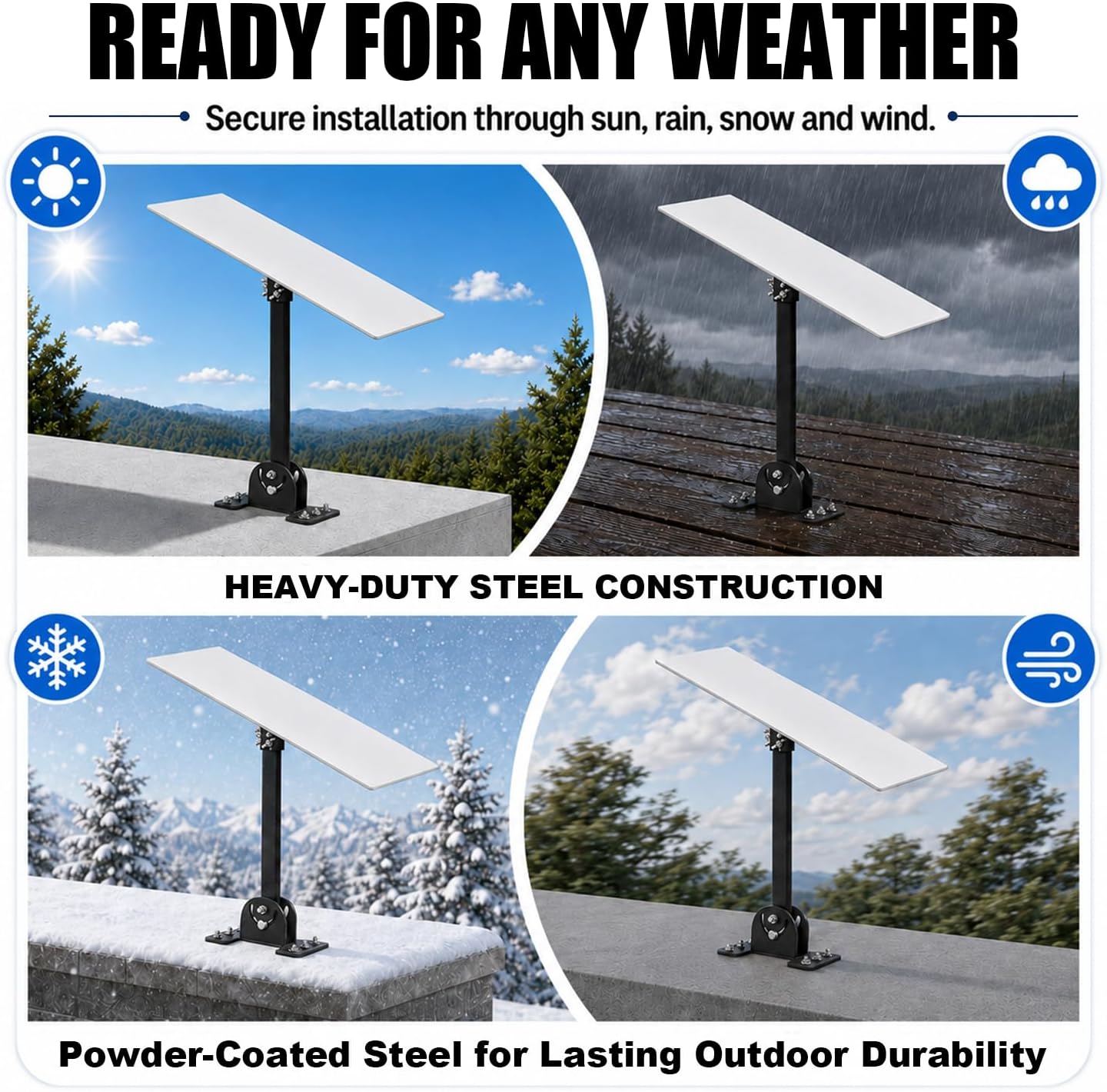 Starlink Roof Mount for Standard Gen 3/4/4X, Adjustable Pivot Mounting Kit