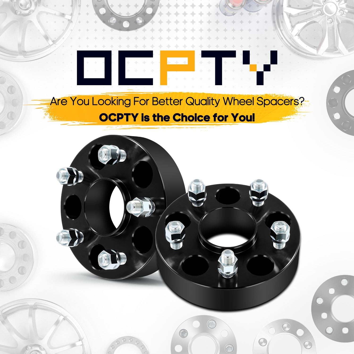 OCPTY 2PCS 5x4.75 to 5x4.75 Wheel Spacers 1.5" Wheel Adapters 14x1.5 Studs 66.9mm Center fit for 2010-2019 for Chevy for Camaro 2010-2017 for Chevy for Equinox 2014-2019 for Chevy for Impala