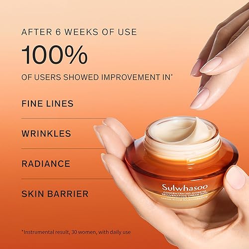 Miniatura 3 de Sulwhasoo Crema rejuvenecedora concentrada de ginseng rica - Ginseng coreano y péptido antienvejecimiento rico hidratante con retinol para arrugas,