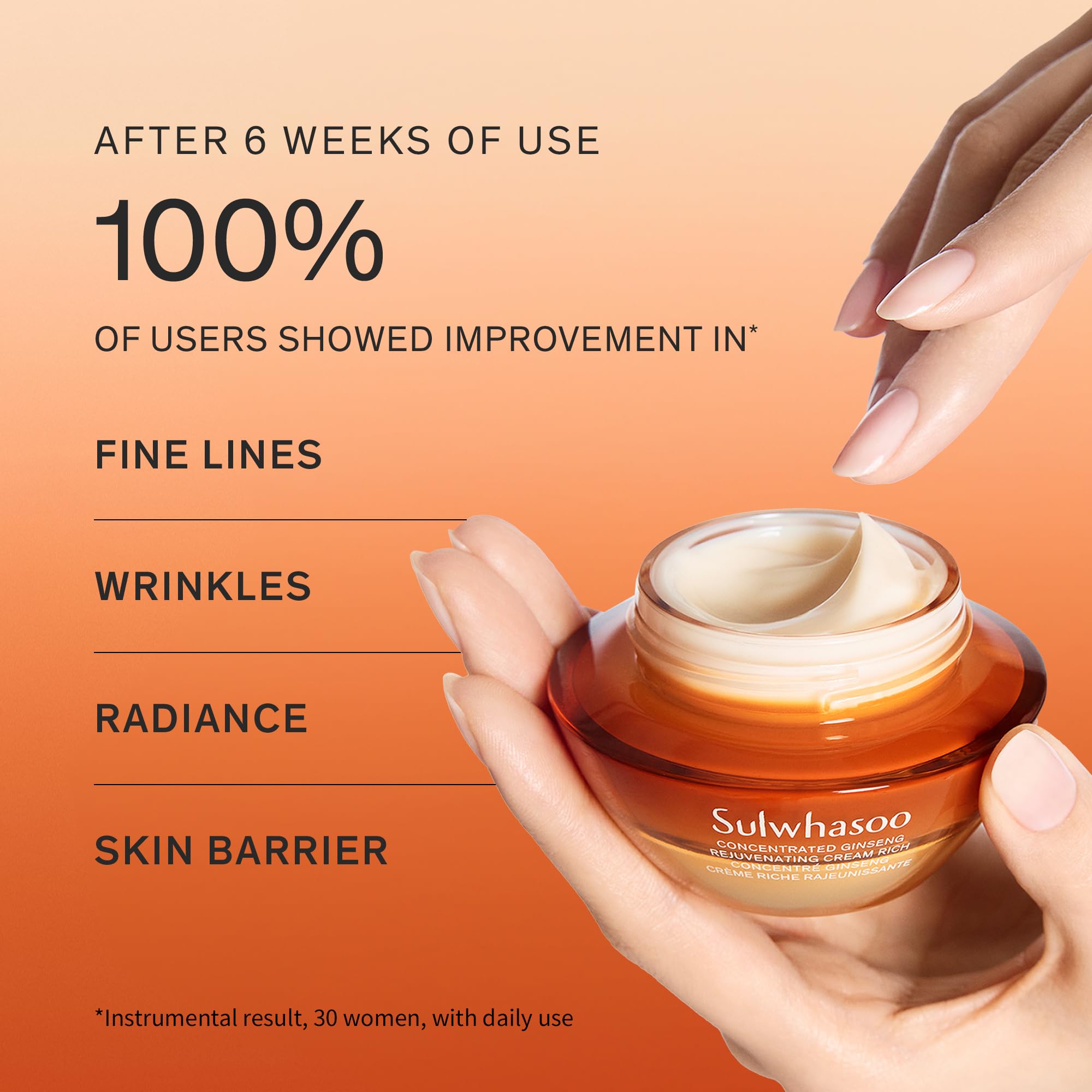 Sulwhasoo Concentrated Ginseng Rejuvenating Cream Rich- Korean Ginseng & Peptide Anti-Aging Rich Moisturizer with Retinol for Wrinkles, Firmness & Nourished Skin, 1.69 fl. oz.