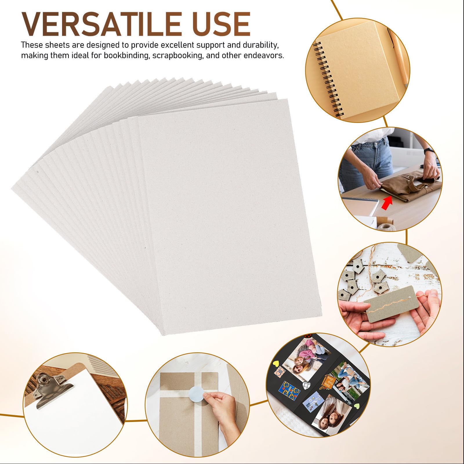 Cartoncino Grigio Rinforzato 20 Fogli di Carta Resistente ad Alta Compressione 20 Fogli Formato A4 per Scrapbooking e Progetti DIY