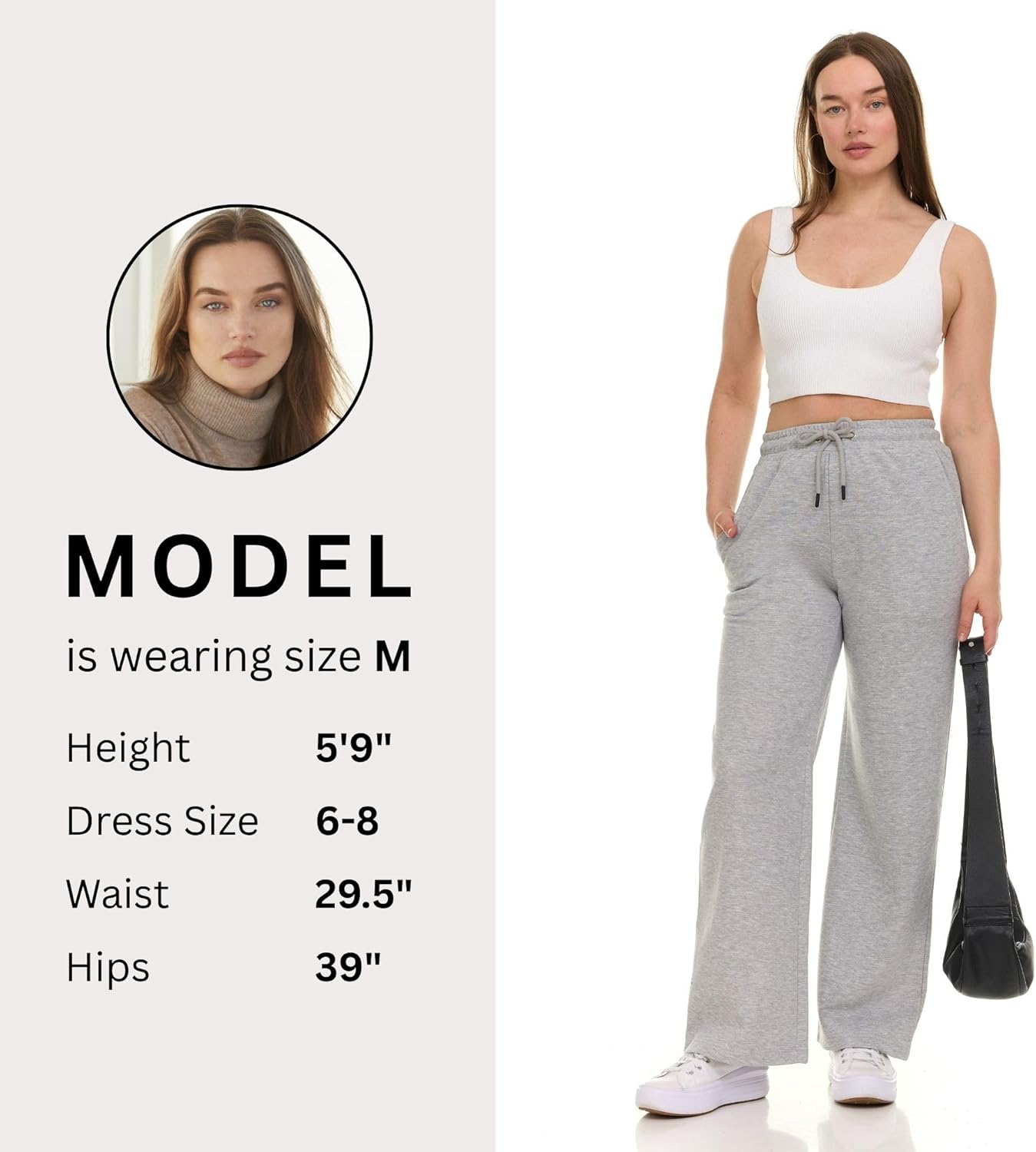 Wide Leg Sweatpants Women – High Waisted Comfy Fleece Baggy Womens Sweatpants, Casual Loose Women Lounge Pants - Image 3