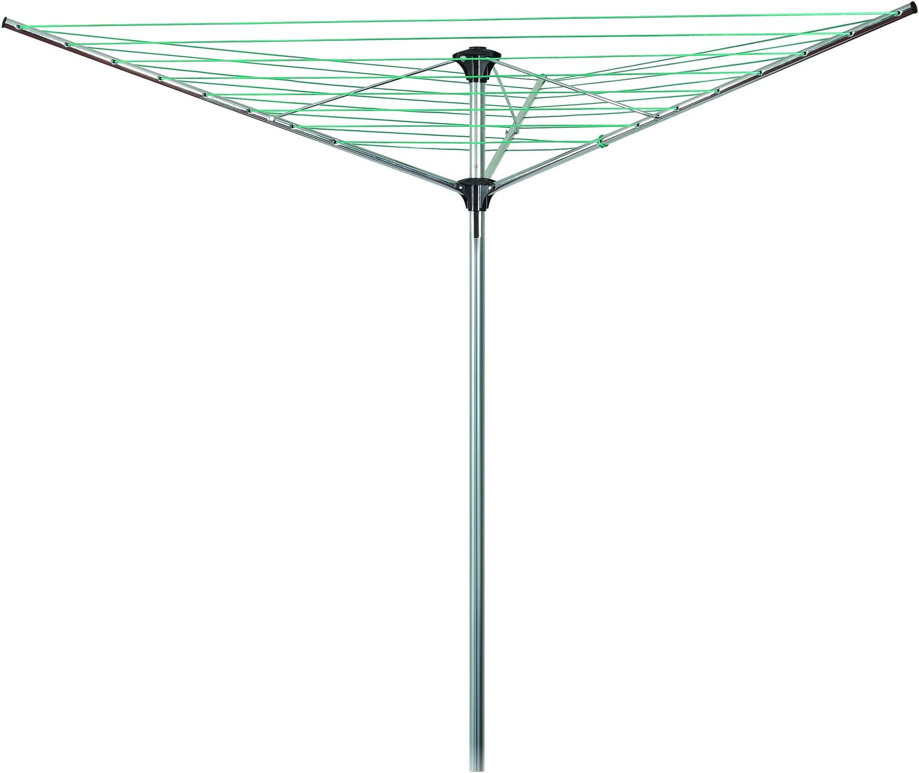 Rotary 30m 3 Arms Garden Washing Line Clothes Airer Dryer Pole Powder