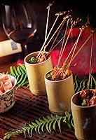 Vista 7 de Gmark Pinchos de nudo de bambú de 6" 200 ct, puntas torcidas de bambú púas de cóctel GM1030