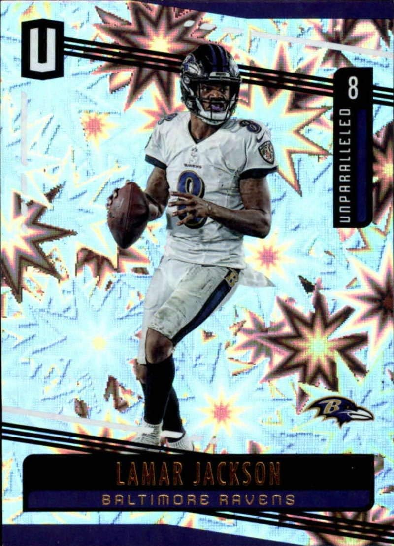 2019 Unparalleled Football Impact #39 Lamar Jackson S75 Baltimore Ravens Official Panini Trading Card